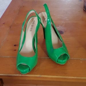 Guess open toe tall heel